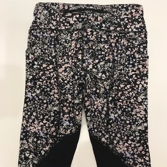 Lululemon Pace Rival Crop 22" Floral Spritz Multi/Black Size 4 - Picture 11 of 16